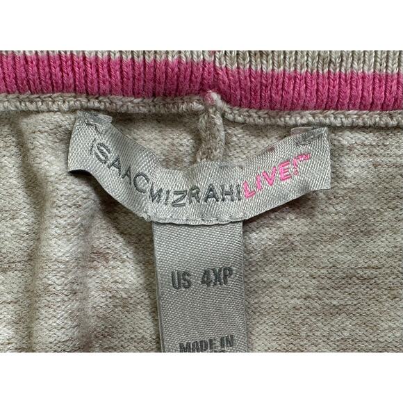 Isaac Mizrahi Live Wide Leg Pants Size 4X Petite (48x26.5) High Rise Oatmeal - Picture 3 of 10